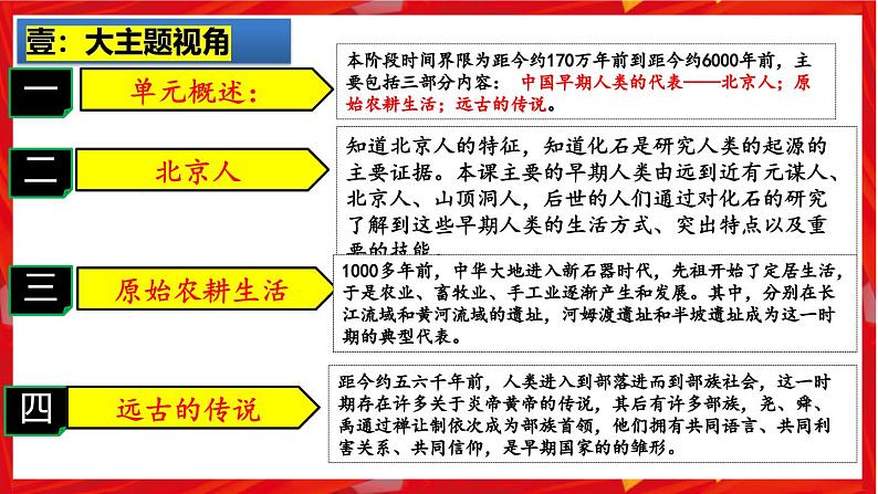 2025中考历史一轮复习：主题01 史前时期：中国境内早期人类与文明的起源 课件（核心素养+跨学科融合）第2页