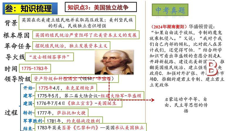 2025中考历史一轮复习：主题27  资本主义制度的初步确立 课件（核心素养时代）第7页