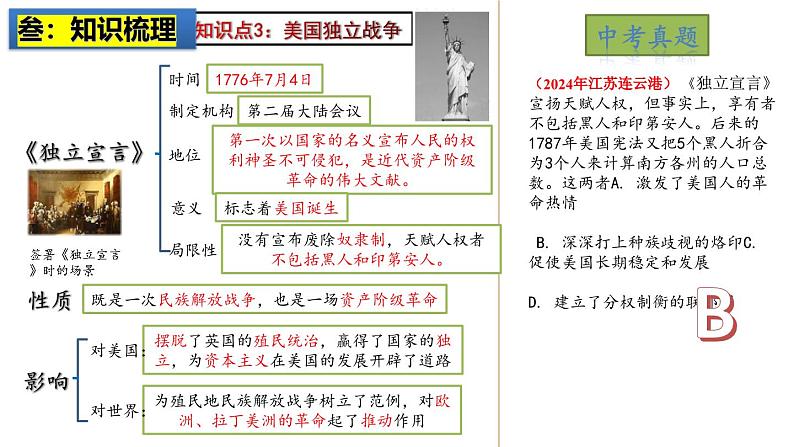 2025中考历史一轮复习：主题27  资本主义制度的初步确立 课件（核心素养时代）第8页