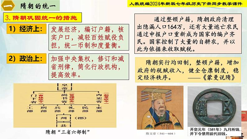 【新课标•新教材】人教部编版七年级历史下册第1课  隋朝的统一与灭亡（同步课件）第6页