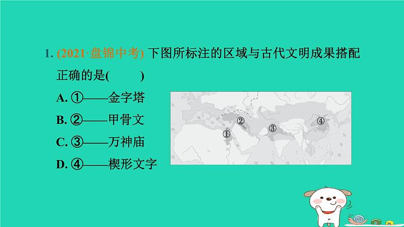 辽宁省2024中考历史第一篇教材梳理板块四世界古代史第20课时古代亚非文明与古代欧洲文明课件第2页