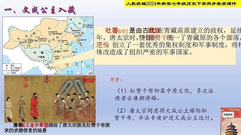 人教部编2024年版七年级历史下册第5课 隋唐时期的民族交往与交融 课件第3页