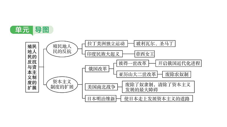 世界近代史第四单元　殖民地人民的反抗与资本主义制度的扩展2025年中考历史一轮复习教材梳理 课件第4页