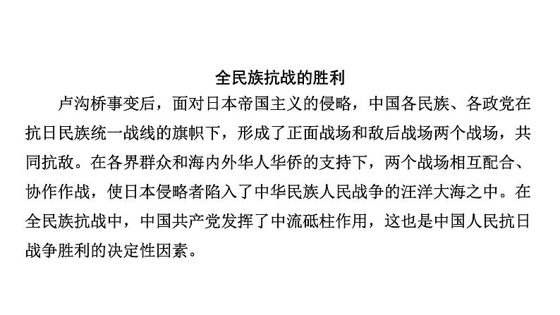 中国近代史 第六单元　中华民族的抗日战争 2025年中考历史一轮复习教材梳理 课件第6页