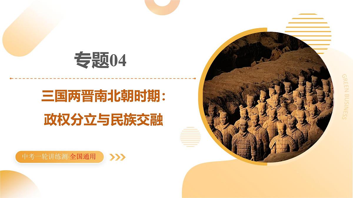 2025年中考历史一轮复习 专题04 三国两晋南北朝时期：政权分立与民族交融 课件第1页