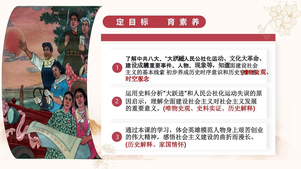 人教版初中历史八年级下册 第6课 艰辛探索与建设成就（教学课件）第3页