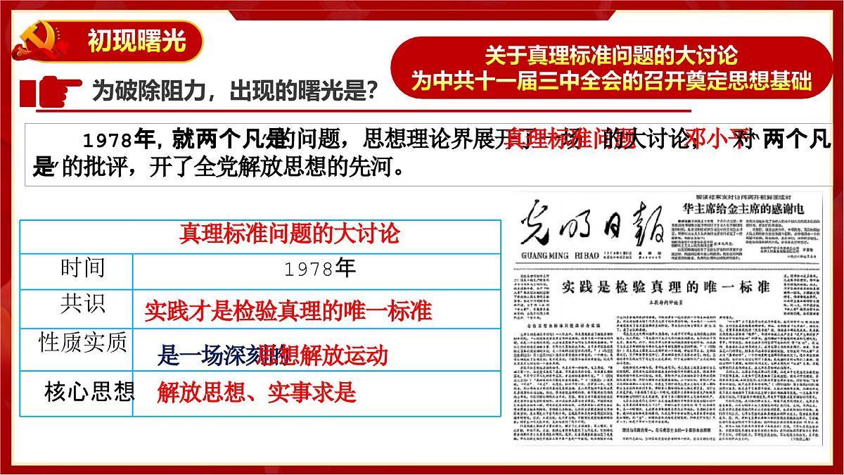 人教版初中历史八年级下册 第7课伟大的历史转折（教学课件）第5页