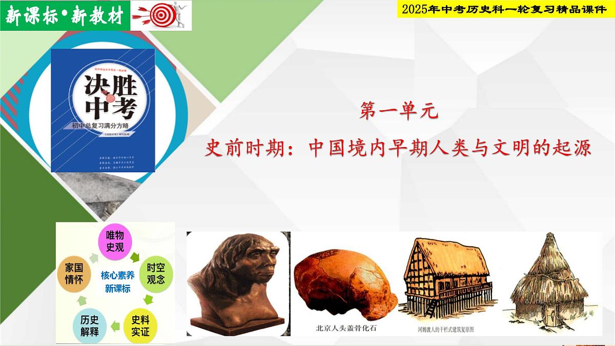 2025年中考历史科一轮复习精品课件  第一单元  史前时期：中国境内早期人类与文明起源第1页