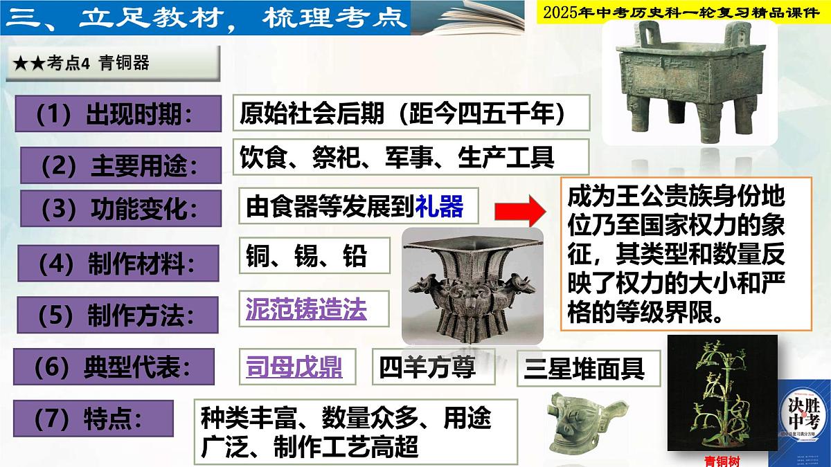 2025年中考历史科一轮复习精品课件第二单元 夏商周时期：早期国家与社会变革第7页