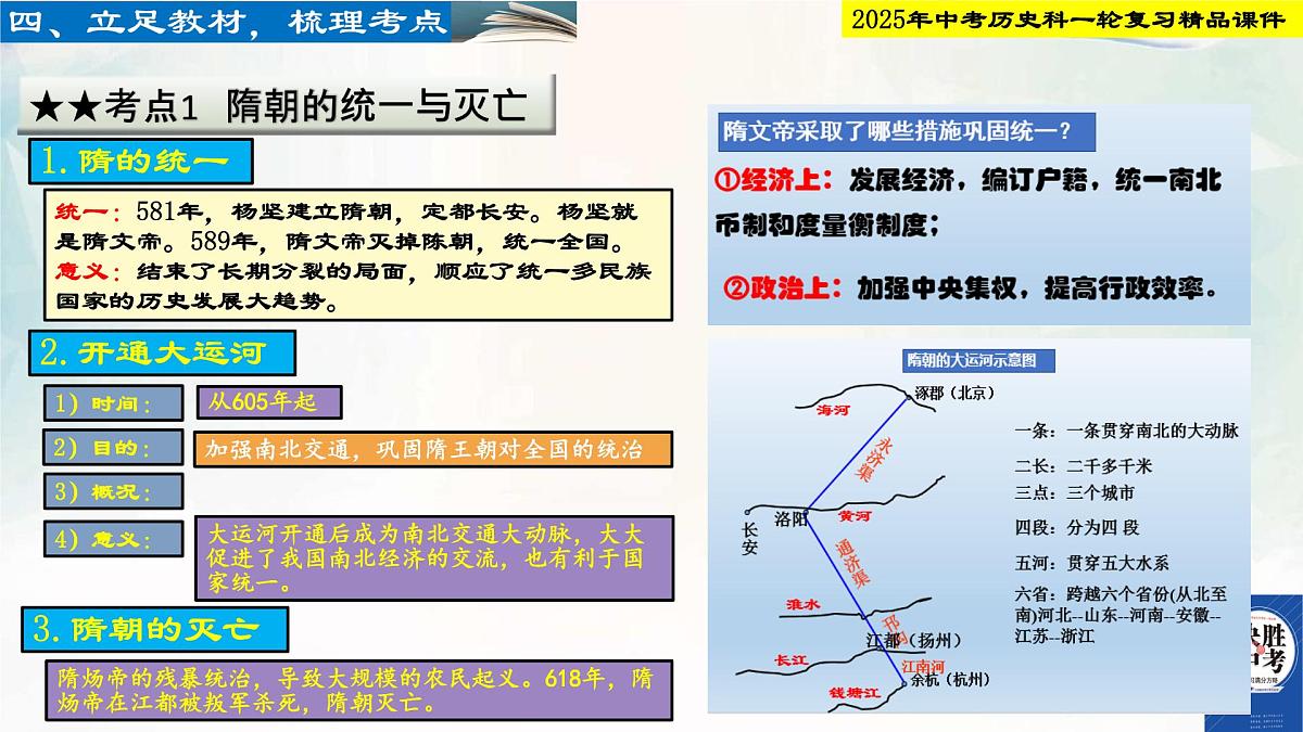 2025年中考历史科一轮复习精品课件第五单元 隋唐时期：繁荣与开放的时代第4页