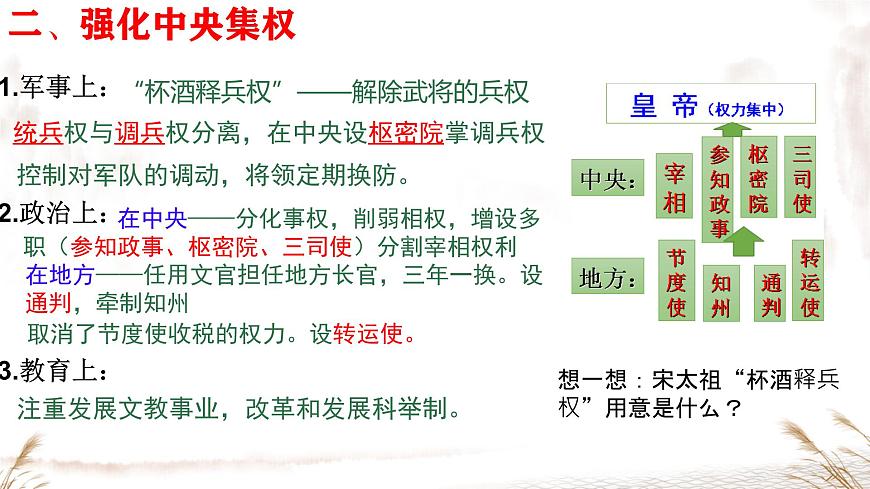 初中  历史  人教版（2024）  七年级下册（2024）第8课 北宋的政治 课件第8页