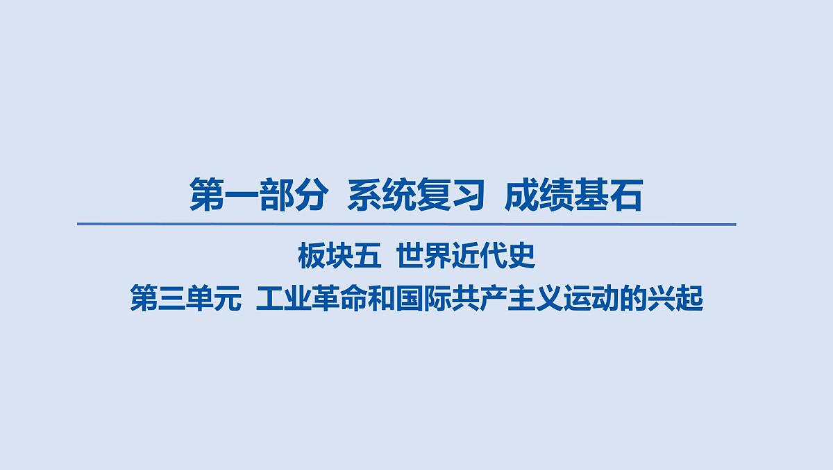 04-第三单元 工业革命和国际共产主义运动的兴起课件 2025年历史中考一轮复习第1页