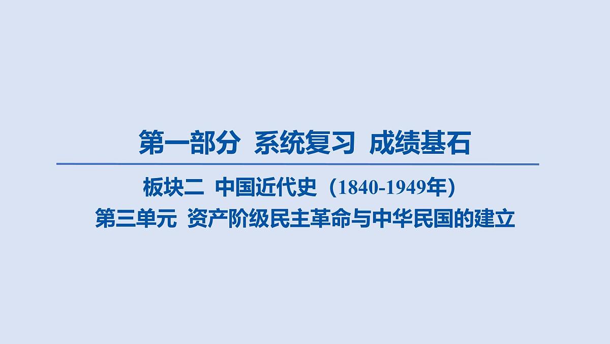 04-第三单元 资产阶级民主革命与中华民国的建立课件 2025年历史中考一轮复习第1页