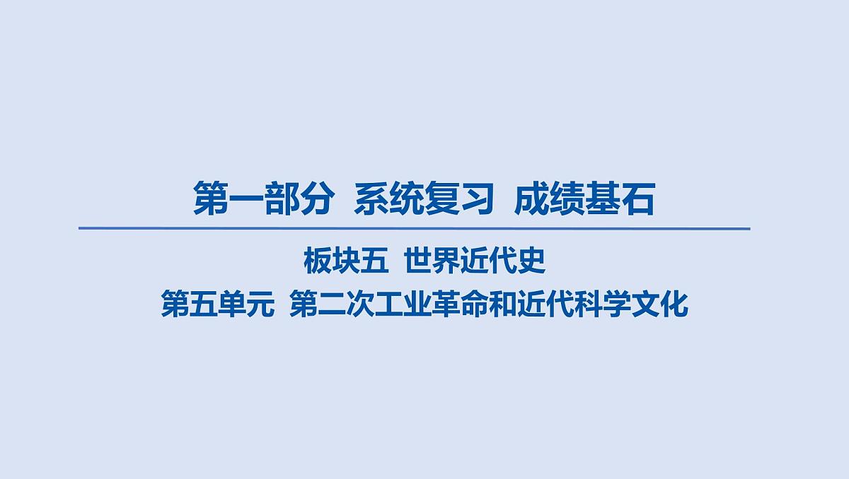 06-第五单元 第二次工业革命和近代科学文化课件 2025年历史中考一轮复习第1页