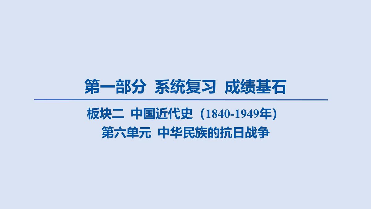 07-第六单元 中华民族的抗日战争课件 2025年历史中考一轮复习第1页