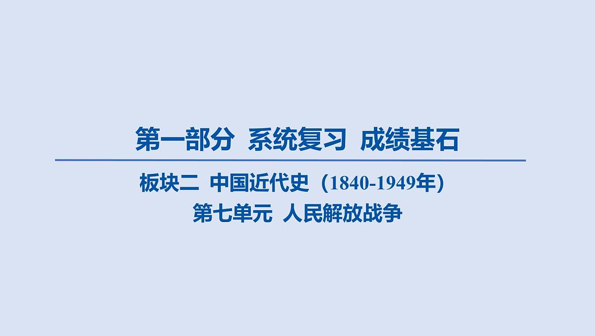 08-第七单元 人民解放战争课件 2025年历史中考一轮复习第1页