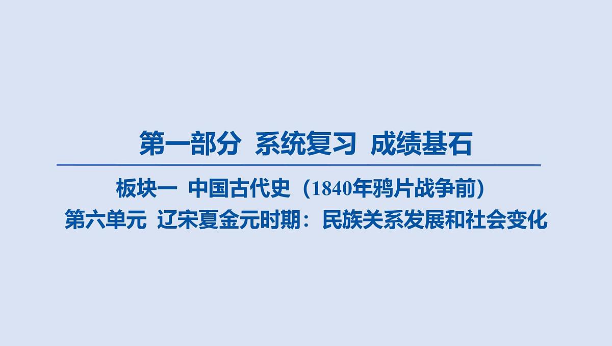 第六单元 辽宋夏金元时期_民族关系发展和社会变化课件 2025年历史中考一轮复习第1页