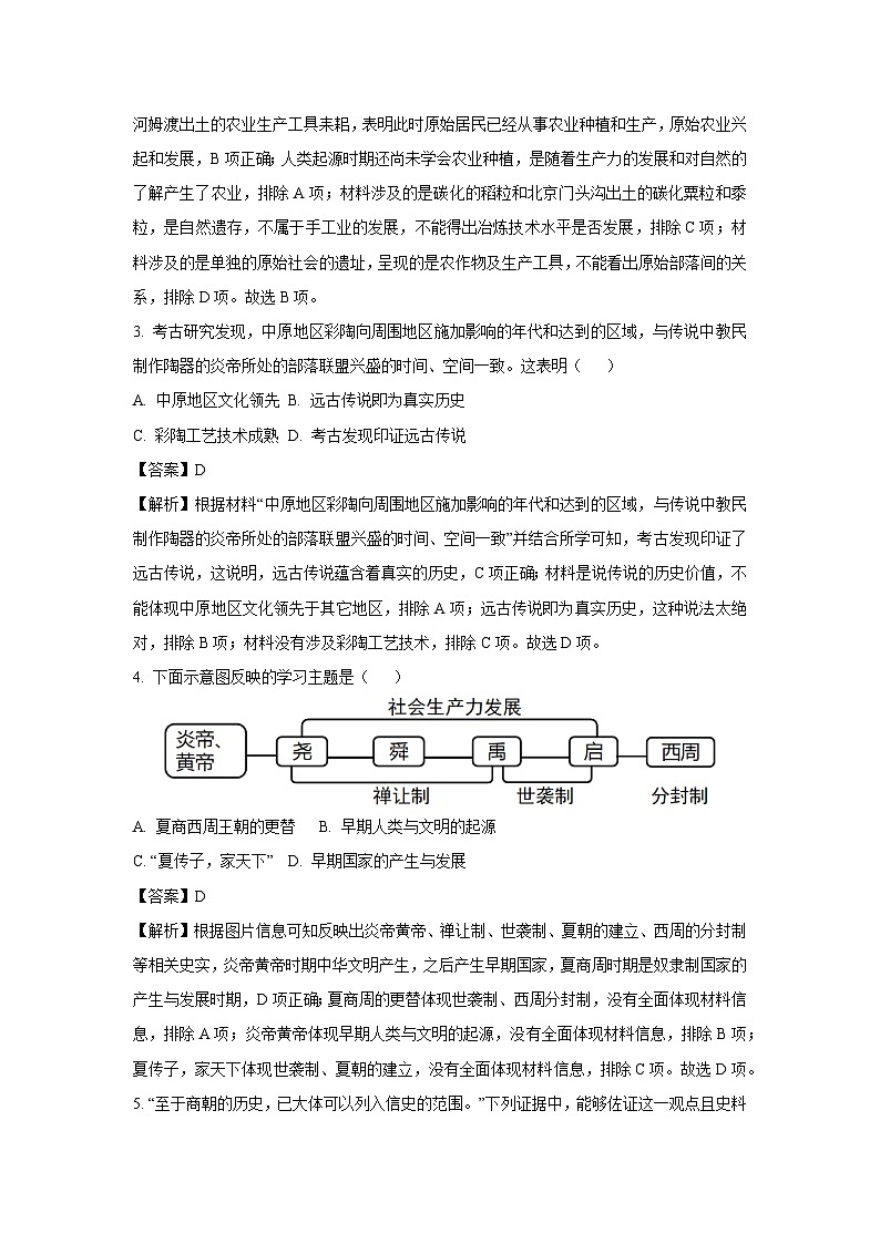2024-2025学年江西省赣州市七年级上学期期末历史试卷（解析版）第2页