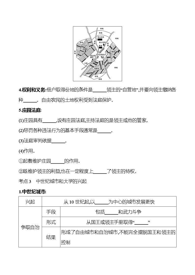 第二十单元　封建时代的欧洲和亚洲国家 - 学生版第3页
