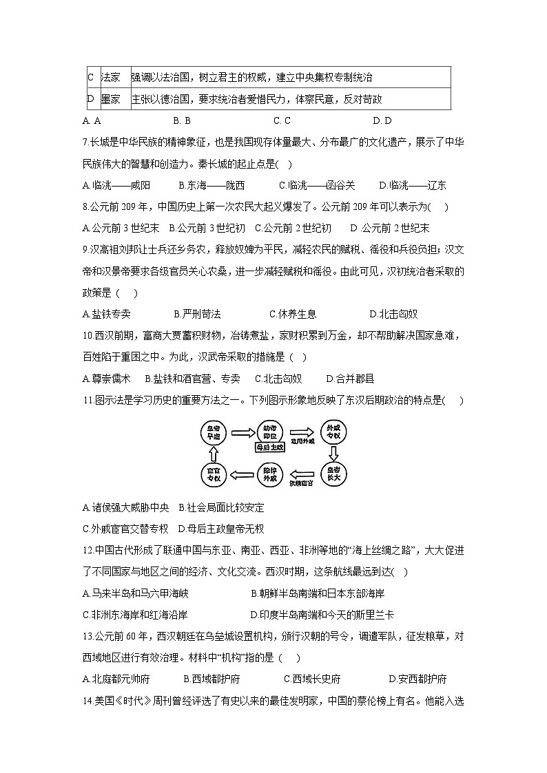 安徽省宿州市埇桥区2024-2025学年七年级上学期1月期末历史试卷第2页