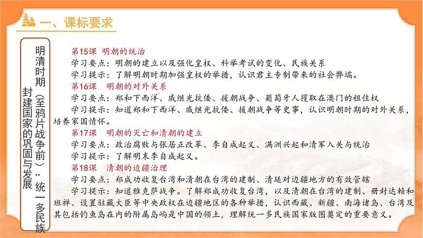 第三单元：明清时期（至鸦片战争前）：统一多民族封建国家的巩固与发展 复习课件 人教版（2024）历史七年级下册第2页
