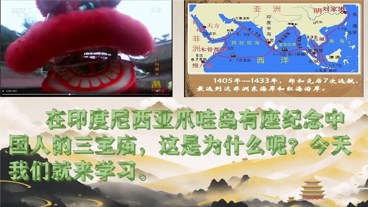 初中  历史  人教版（2024）  七年级下册（2024）第16课 明朝的对外关系 课件第1页
