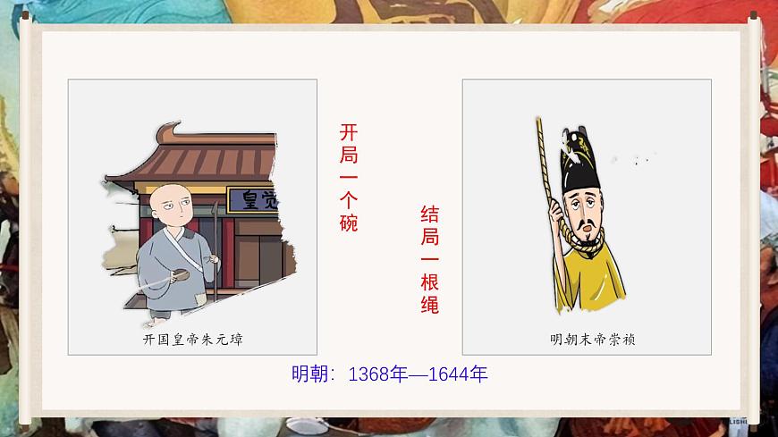 初中 历史 人教版（2024） 七年级下册（2024）第17课 明朝的灭亡和清朝的建立 课件第1页