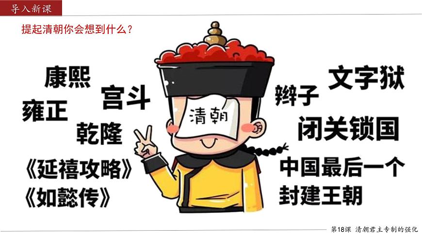 初中  历史  人教版（2024）  七年级下册（2024）第19课 清朝君主专制的强化 课件第1页