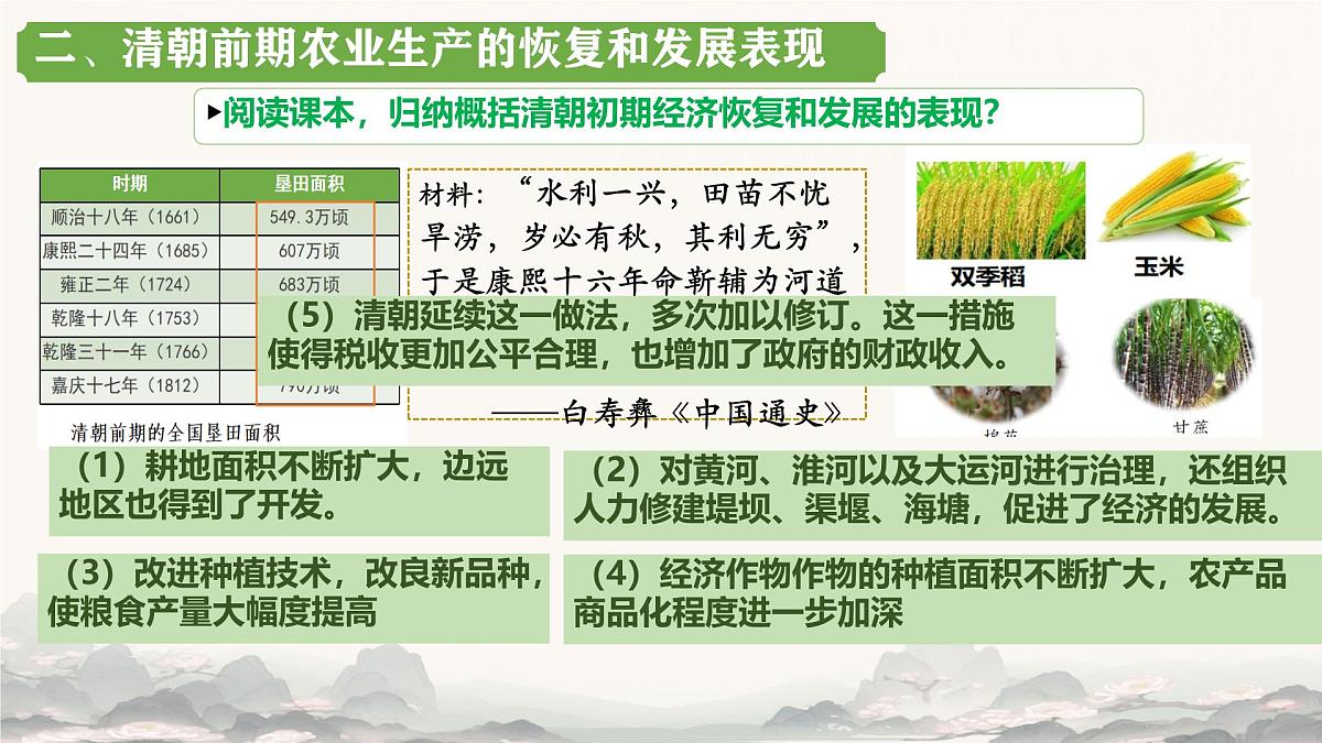 初中 历史 人教版（2024） 七年级下册（2024）第20课明清时期社会经济的发展 课件第5页