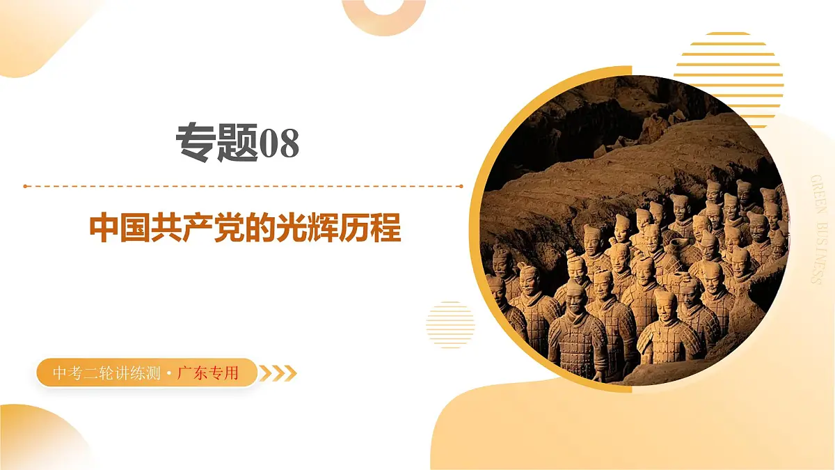 专题08 中国共产党的光辉历程（课件）2025年中考历史二轮复习讲练测（广东专用）第1页
