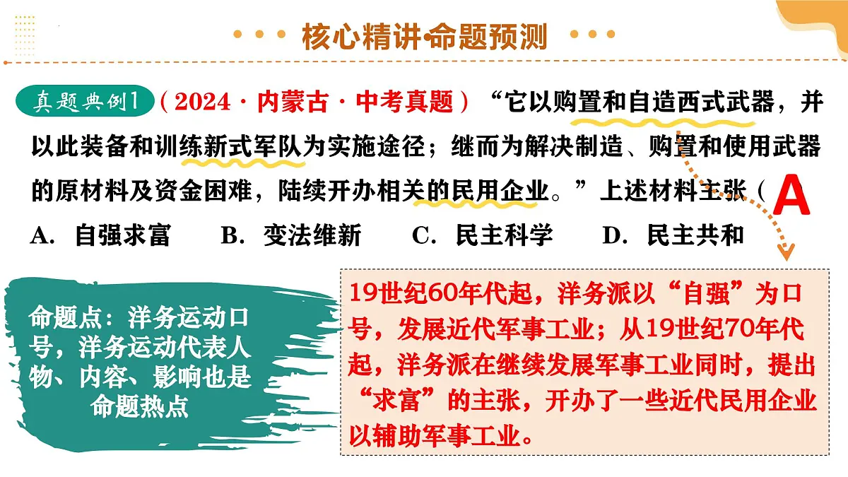 专题06 暗夜寻光：中国近代化探索的烽火征程（课件）2025年中考历史二轮复习讲练测（全国通用）第5页