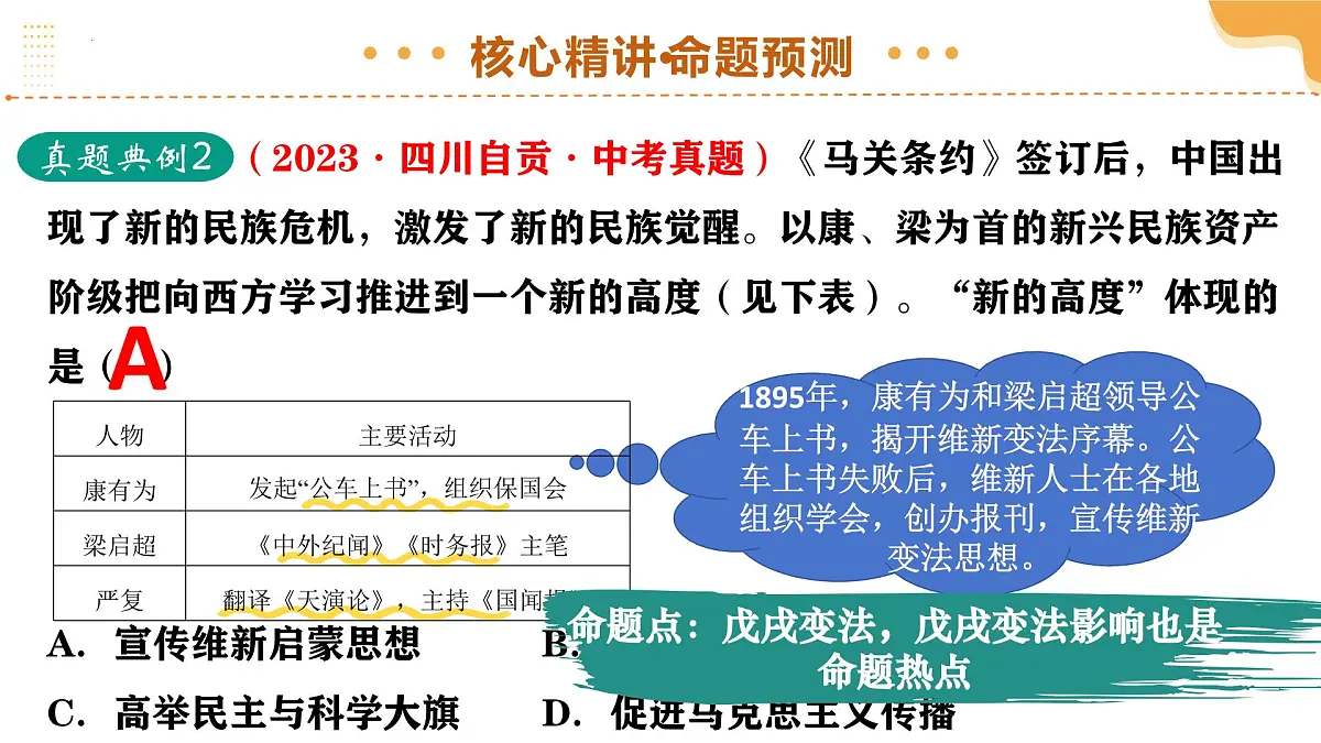 专题06 暗夜寻光：中国近代化探索的烽火征程（课件）2025年中考历史二轮复习讲练测（全国通用）第6页