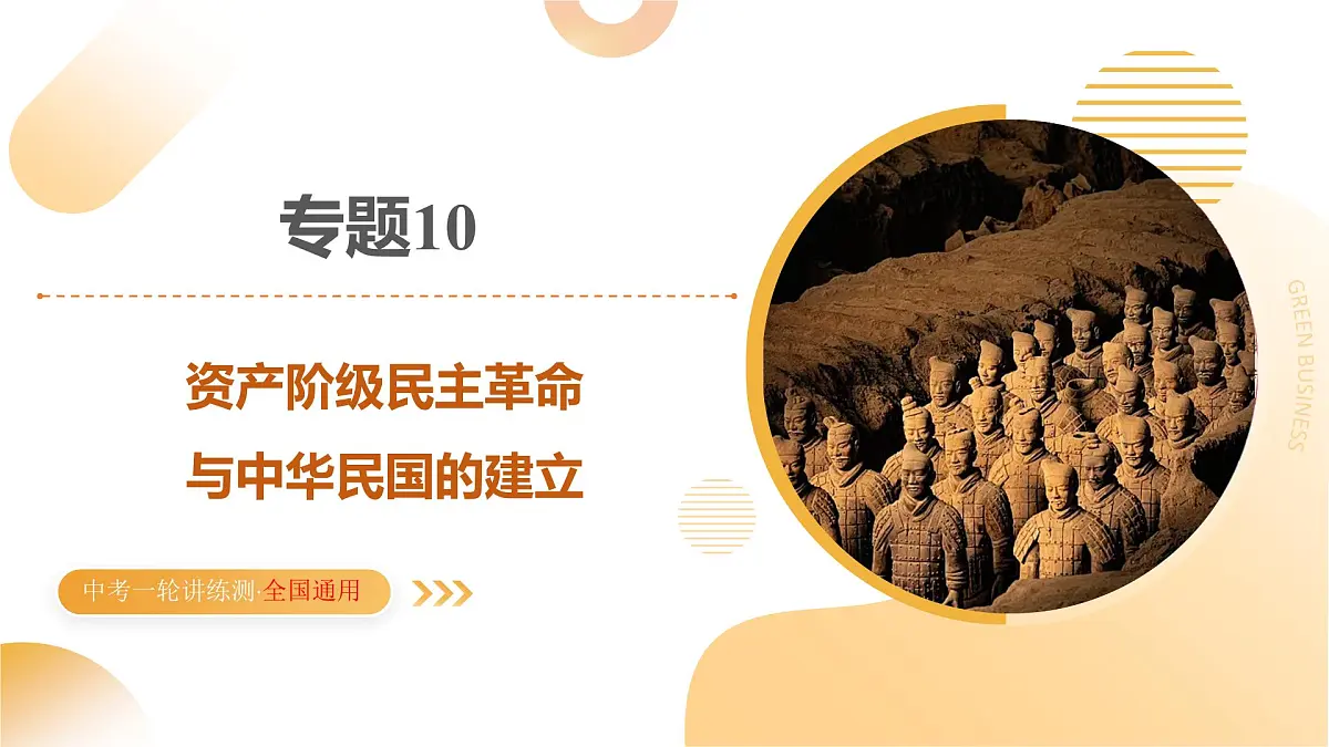专题10 资产阶级民主革命与中华民国的建立 2025年中考历史一轮复习讲练测（全国通用）课件PPT第1页