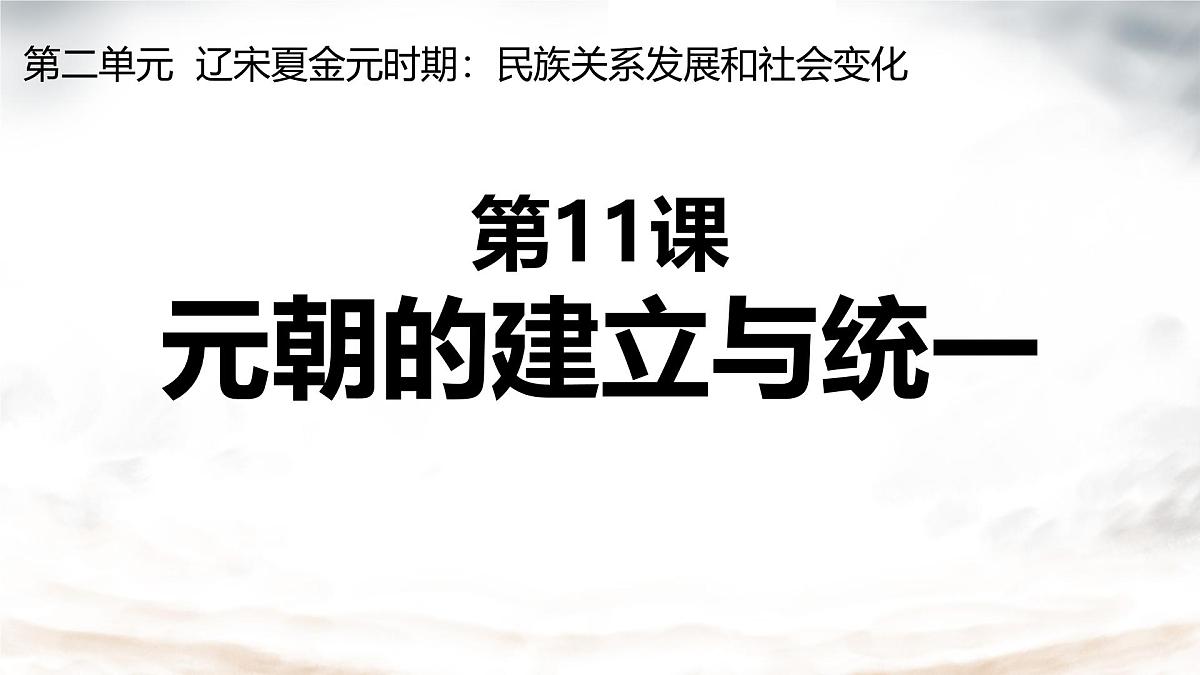初中 历史 人教版（2024） 七年级下册（2024） 第二单元第11课 元朝的统一 课件第2页