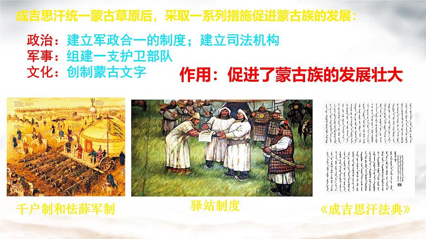 初中  历史  人教版（2024）  七年级下册（2024）  第二单元第11课 元朝的统一 课件第8页