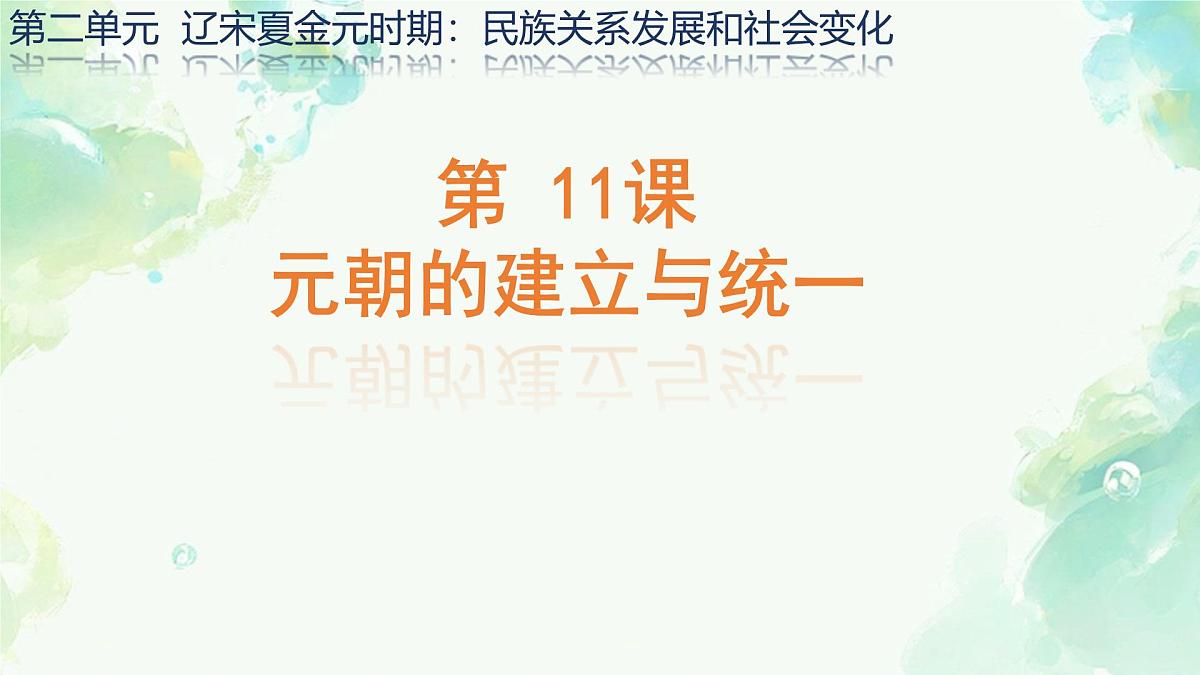 初中  历史  人教版（2024）  七年级下册（2024）  第二单元第11课 元朝的建立与统一  课件第2页