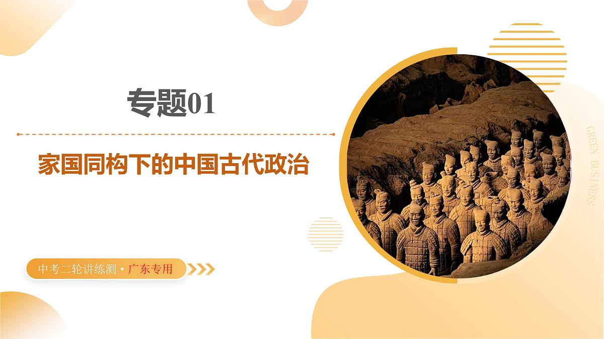 专题01 家国同构下的中国古代政治 2025年中考历史二轮复习讲练测（广东专用）课件第1页