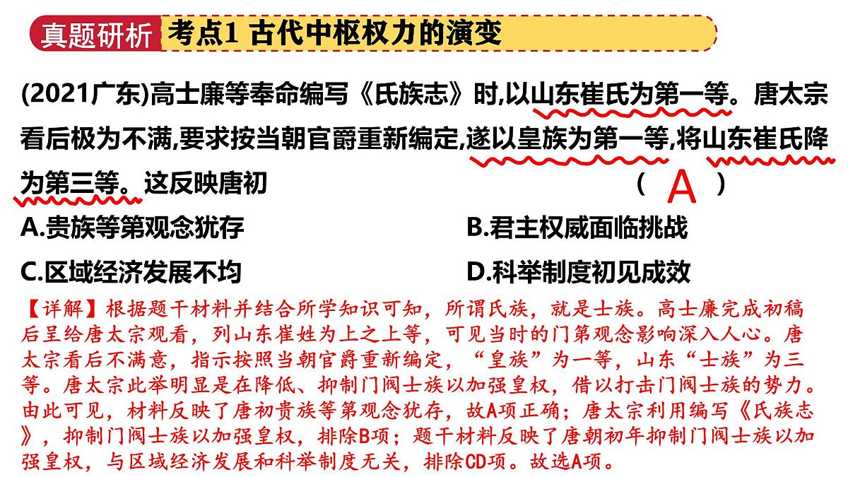 专题01 家国同构下的中国古代政治 2025年中考历史二轮复习讲练测（广东专用）课件第7页