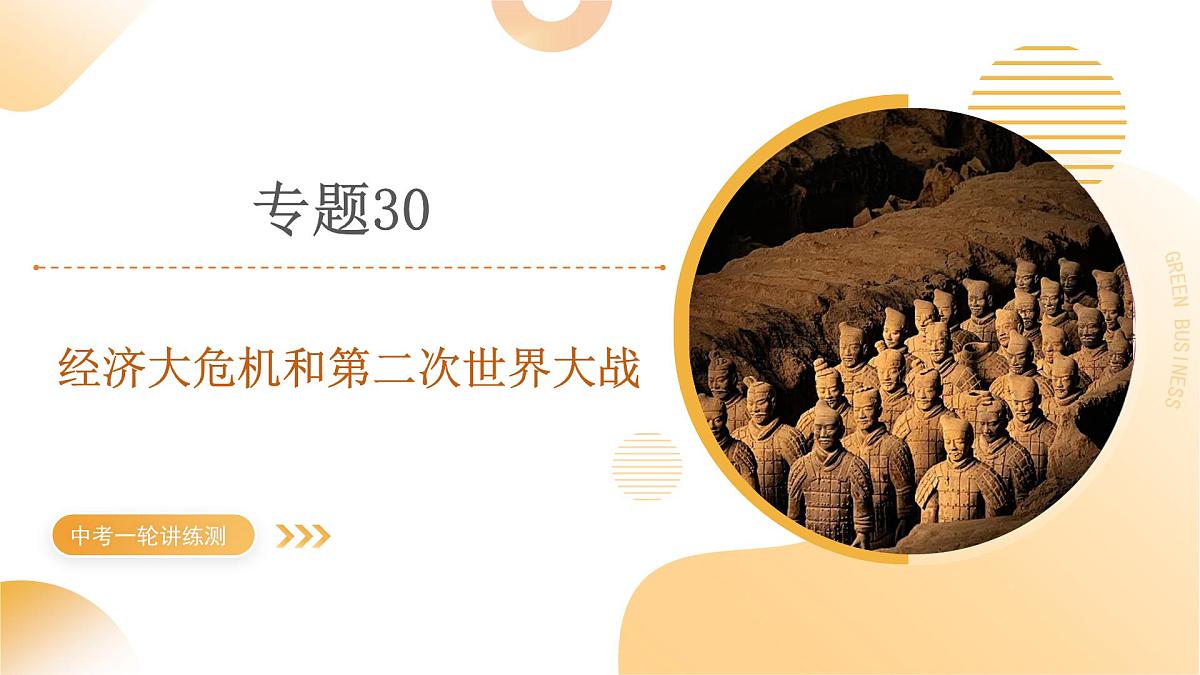 专题30 经济大危机和第二次世界大战 2025年中考历史一轮复习讲练测（浙江专用）课件第1页