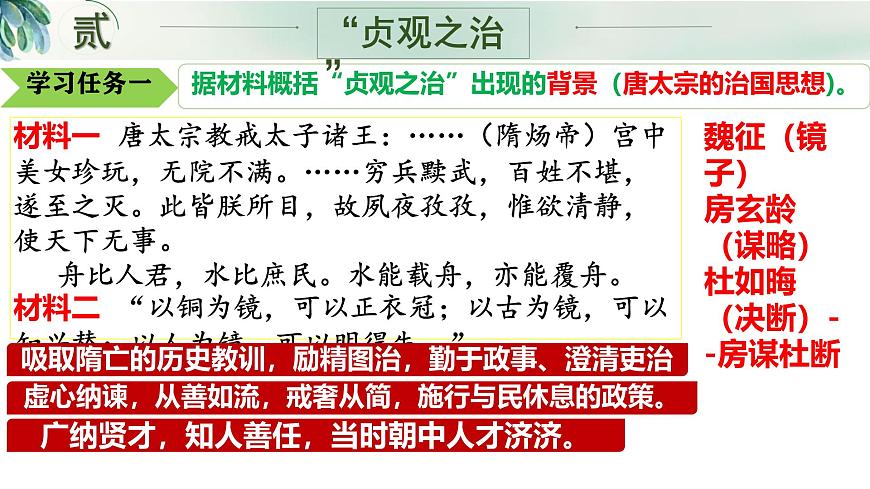初中  历史  人教版（2024）  七年级下册（2024）第2课 唐朝建立与“贞观之治” 课件第5页