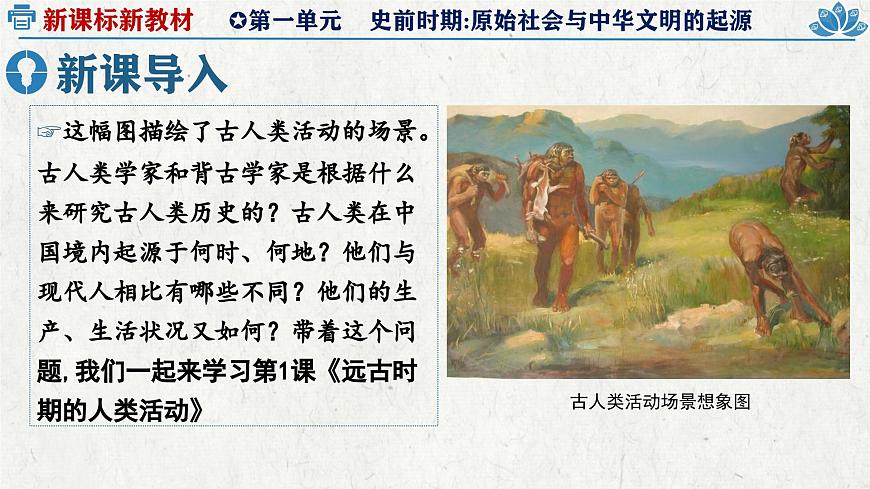 新统编版历史七上 1-1《远古时期的人类活动》课件第2页