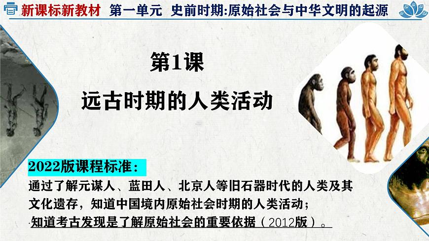 新统编版历史七上 1-1《远古时期的人类活动》课件第3页