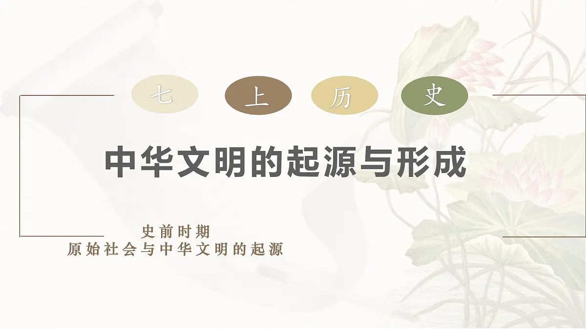 新统编版历史七上 1-3《中华文明的起源与形成》课件第1页
