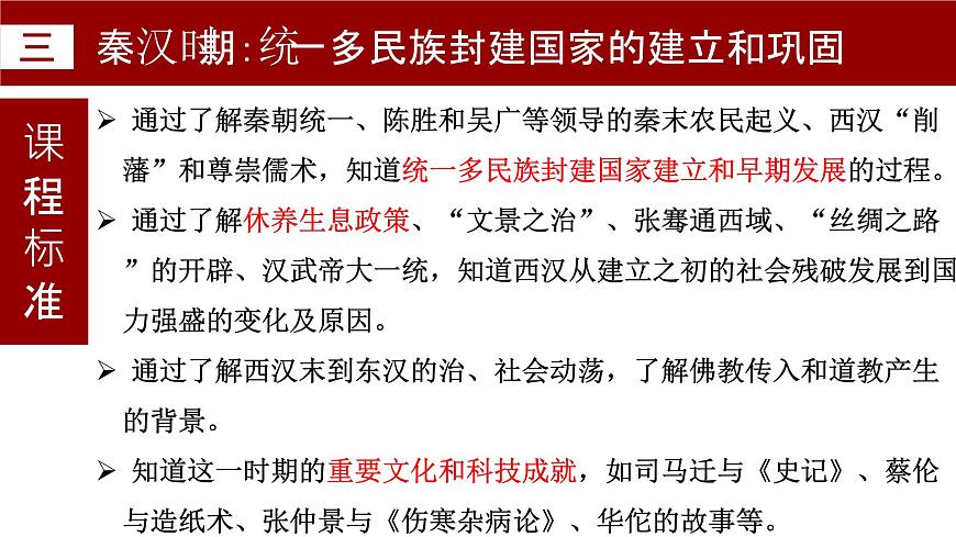 新统编版历史七上 第三单元秦汉时期 复习课件第2页
