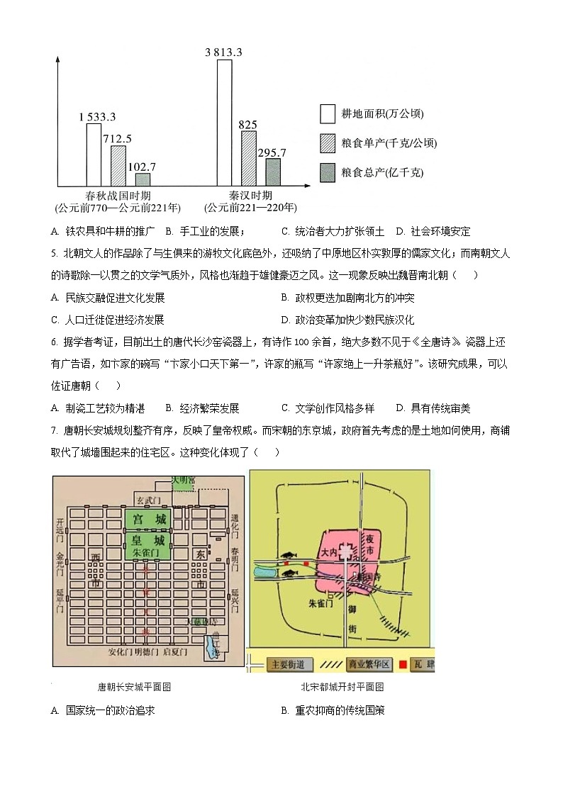 2025年广东省珠海市文园中学(集团)中考一模历史试题第2页