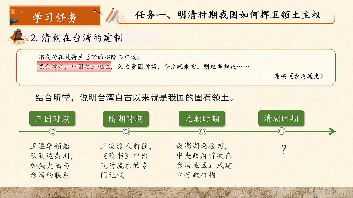 3.18  清朝的边疆治理 课件  历史人教版（2024）七年级下册第三单元第7页