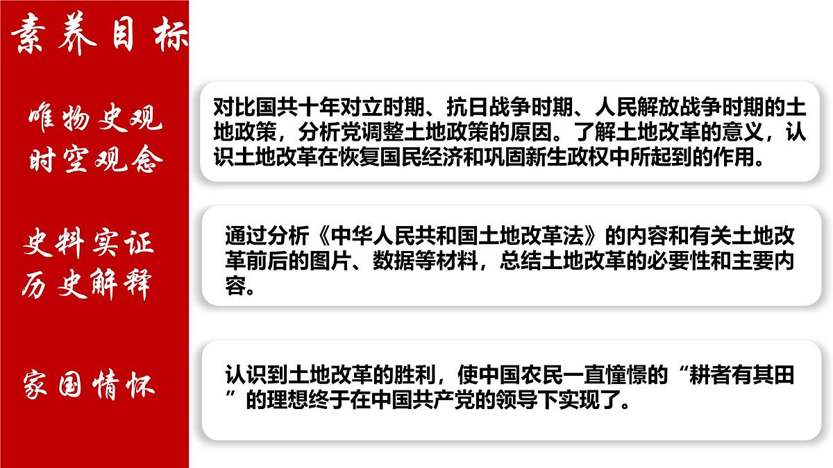 第3课 土地改革 课件 2024-2025学年统编版八年级历史下册第3页