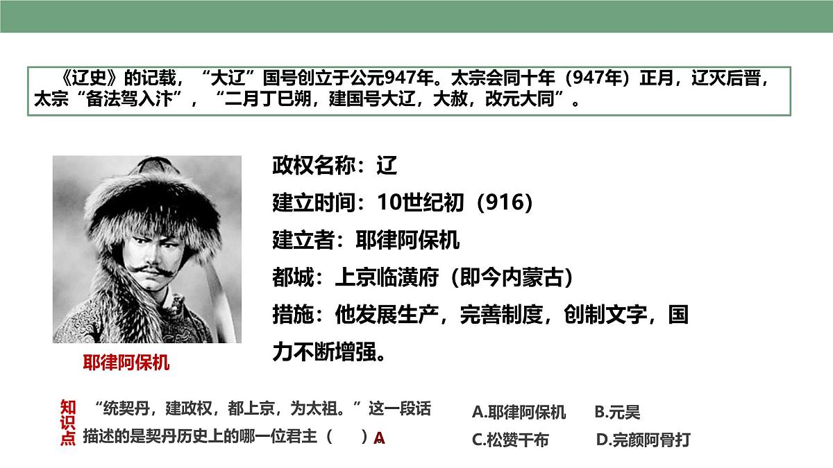 初中 历史 人教版（2024） 七年级下册（2024）第9课 辽、西夏与北宋并立 课件第8页