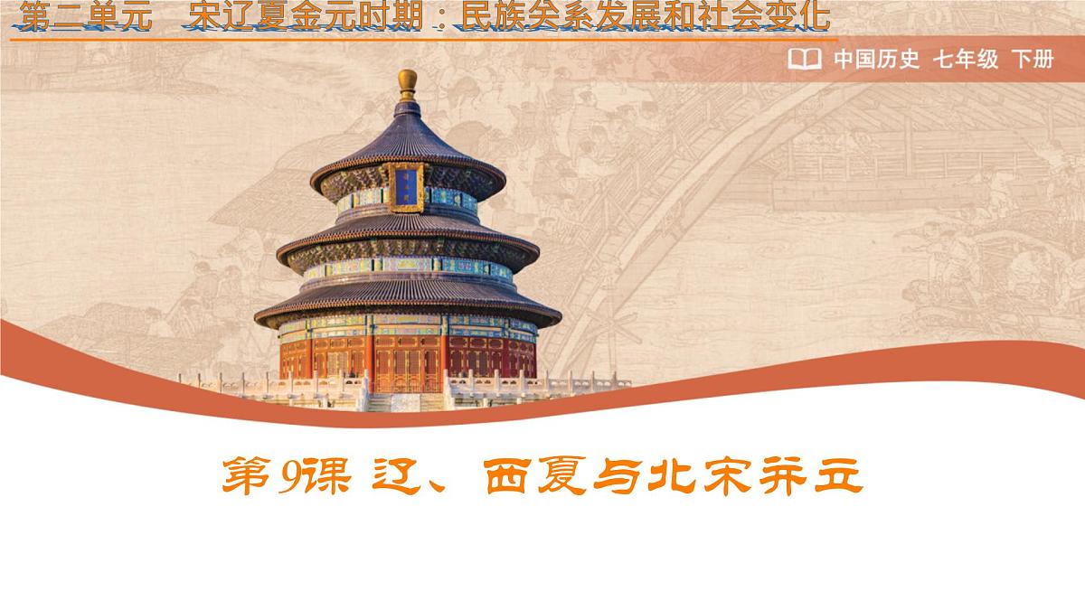 初中  历史  人教版（2024）  七年级下册（2024）第9课 辽、西夏与北宋并立 课件第1页