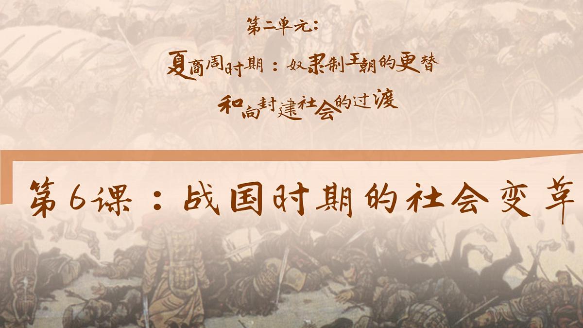2024-2025学年部编版历史七年级上册 第6课 战国时期的社会变革  课件（含视频）第1页